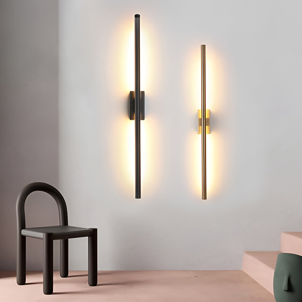 Electroplated Metal Strip LED Modern Wall Sconce Lighting Wall Lamp - Dazuma
