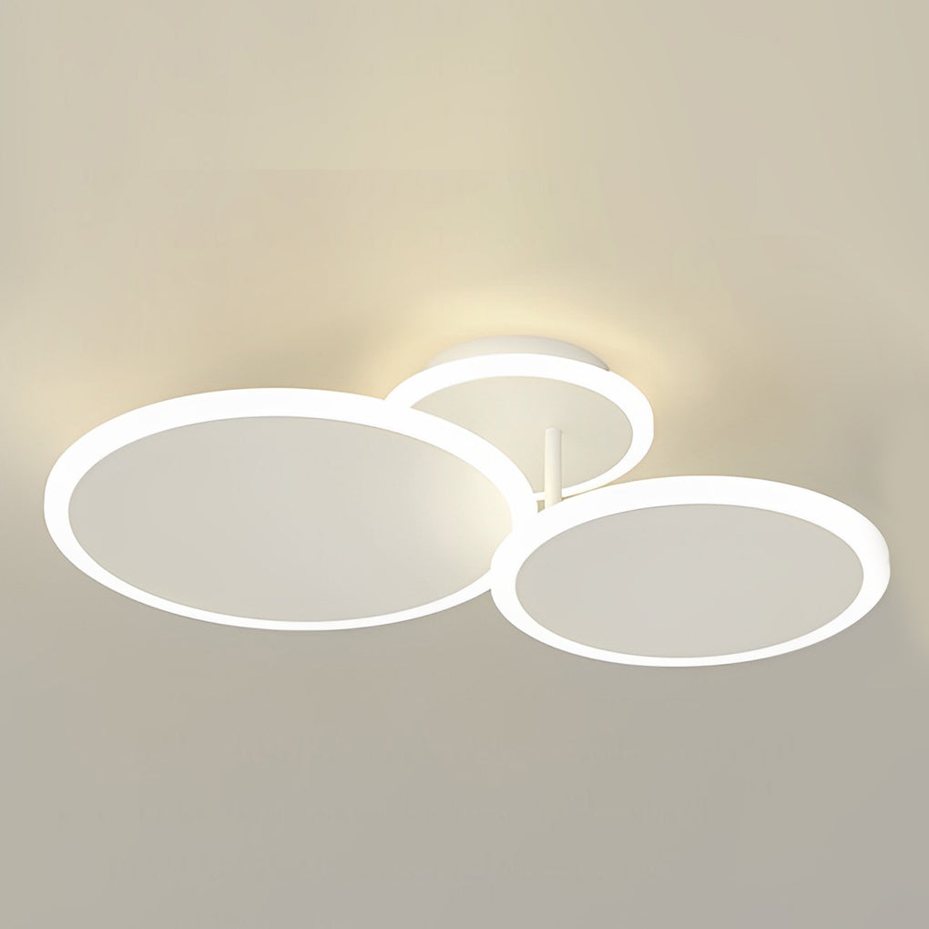 2/3/6 Round Three Step Dimming LED Matte White Nordic Ceiling Lights Fixture