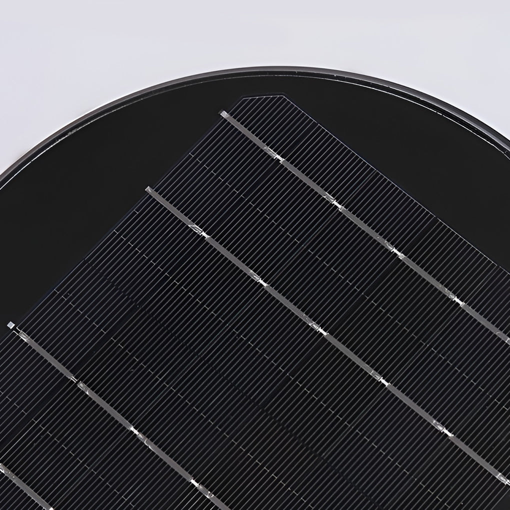 Contemporary Tapered Solar LED Pathway Light Black Cylindrical Outdoor Lighting