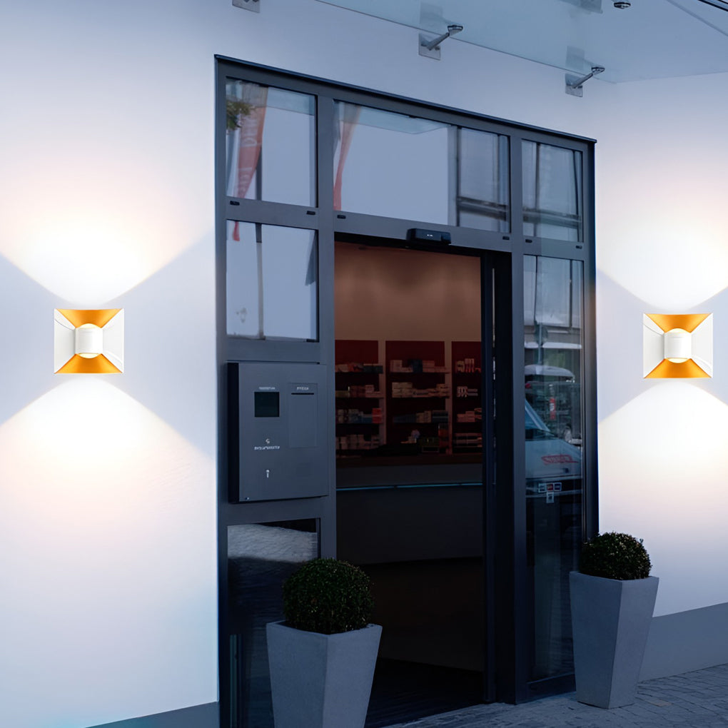 Square Up and Down Lights 6W LED Waterproof Modern Outdoor Sconces - Dazuma