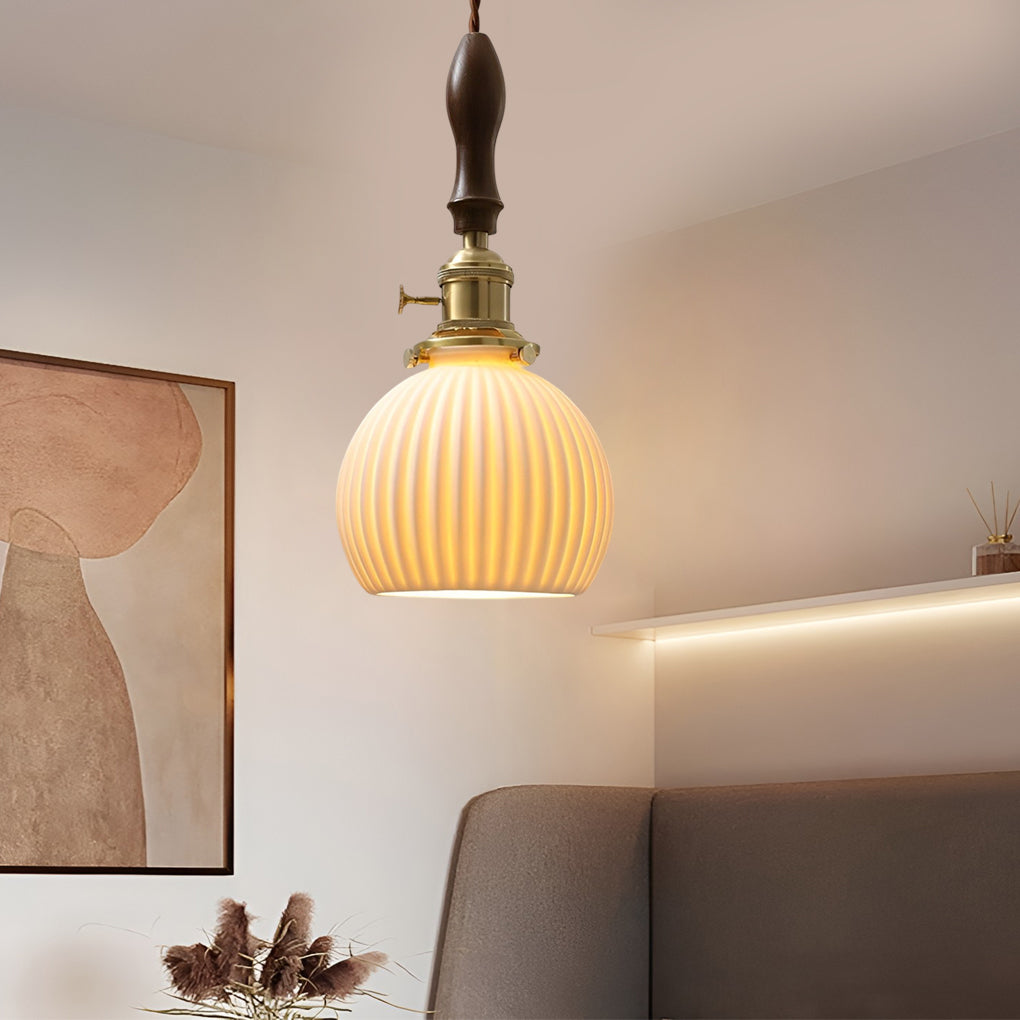 Creative Ceramic Copper LED 12W Nordic Pendant Light Plug in Wall Lamp