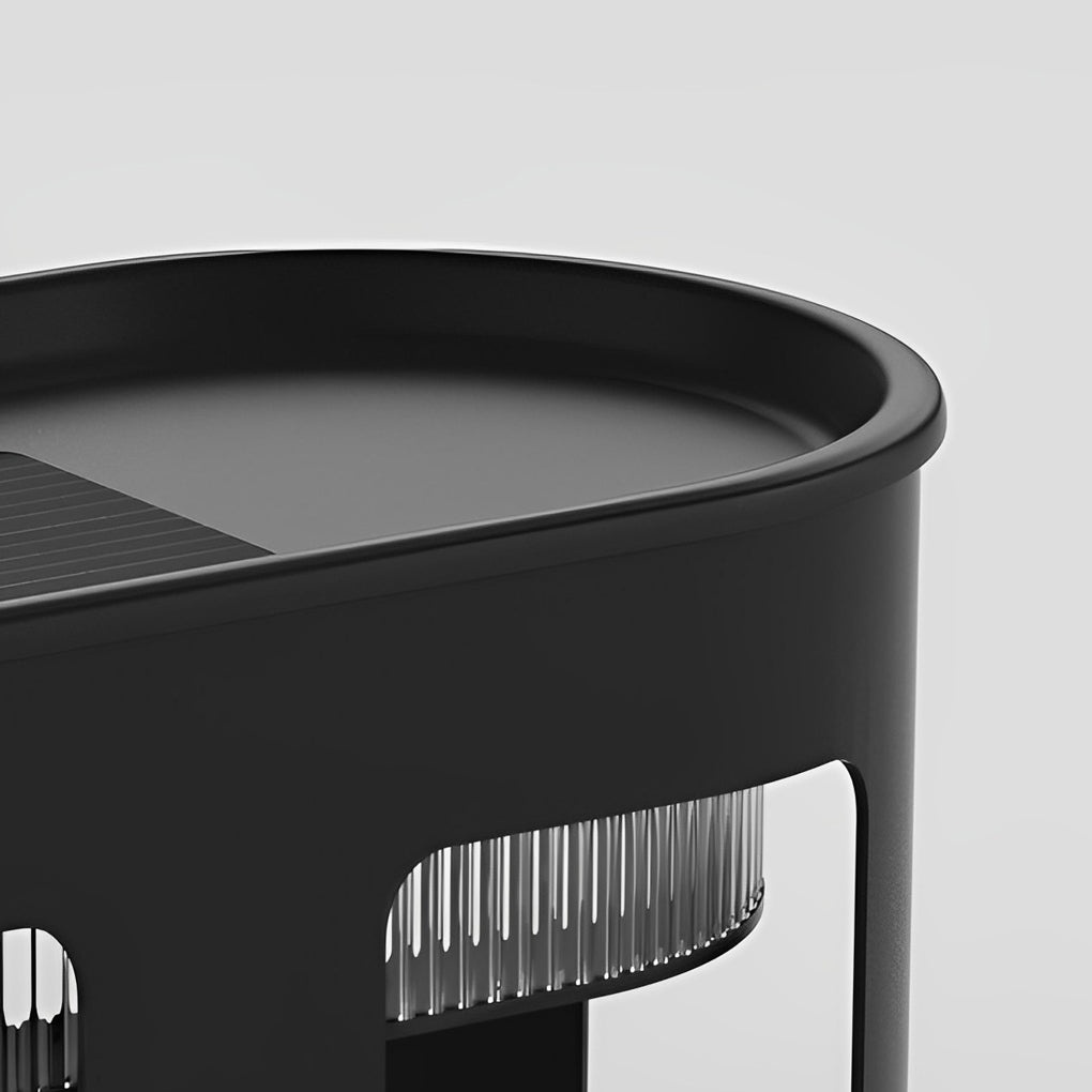 Round Table Lamp with Under-Table Lighting Solar-Powered LED Outdoor Light