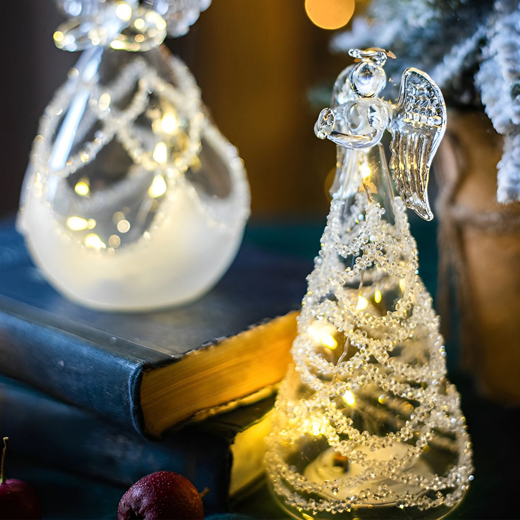 Creative Glass Angel Design LED Night Lighting Decoration Desk Lamp