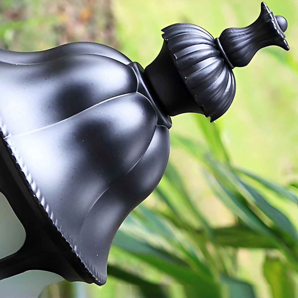 Elegant European-Style Black LED Outdoor Pathway Lamp Post