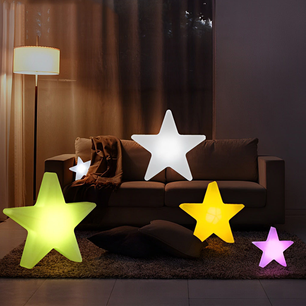 Colorful LED Stars USB Rechargeable 12V Modern Christmas Ornament Lights