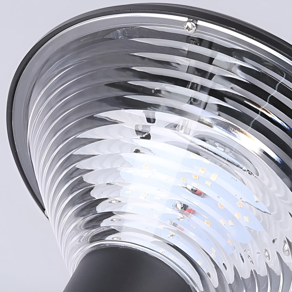Circular Waterproof Intelligent Light Control Solar Fence Post Lights