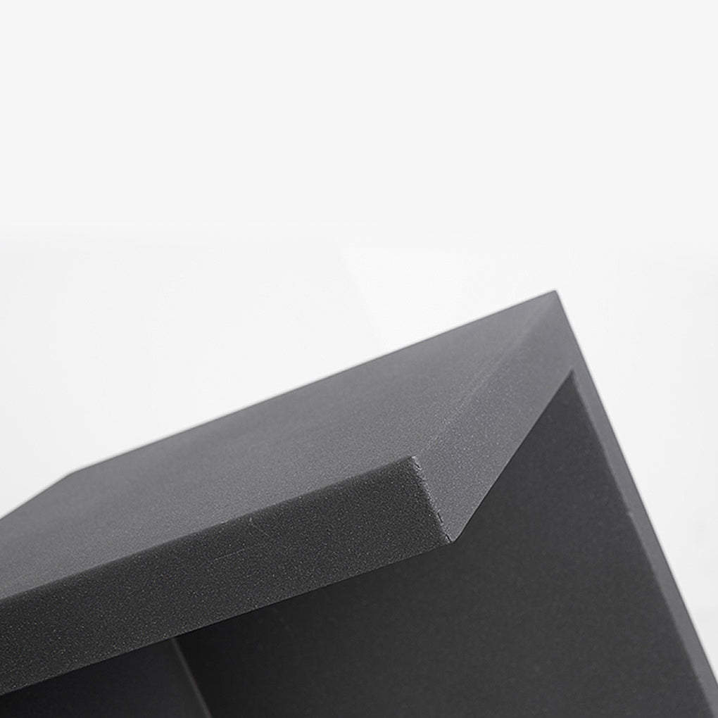 Half-Cut Rectangular Fixture Modern Outdoor Path Light in Gray, LED 4.5W, IP54 Waterproof