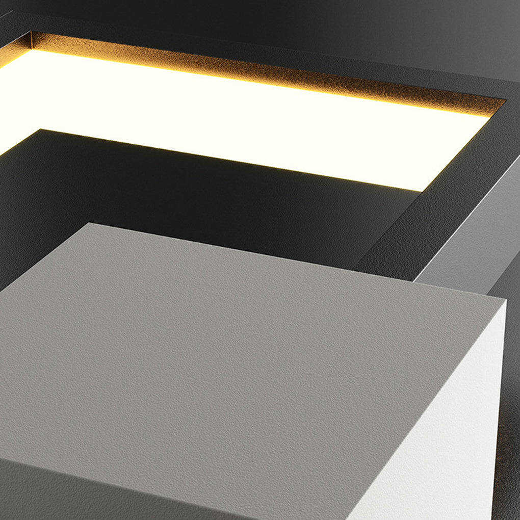 Rectangular Three-color Light LED Nordic Wall Light Fixture Wall Lamp