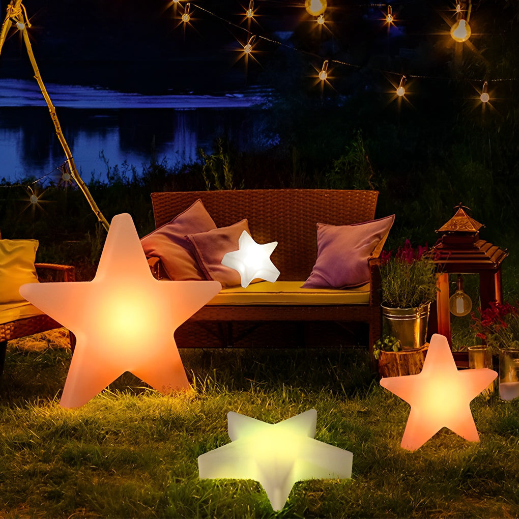 Colorful LED Stars USB Rechargeable 12V Modern Christmas Ornament Lights