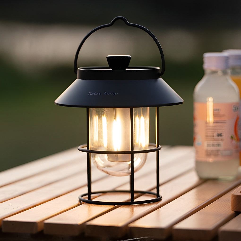 USB Rechargeable Dimmable LED Hanging Stand Portable Outdoor Lanterns