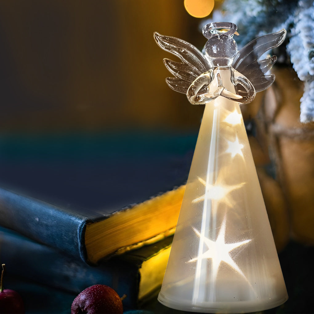 Creative Glass Angel Design LED Night Lighting Decoration Desk Lamp