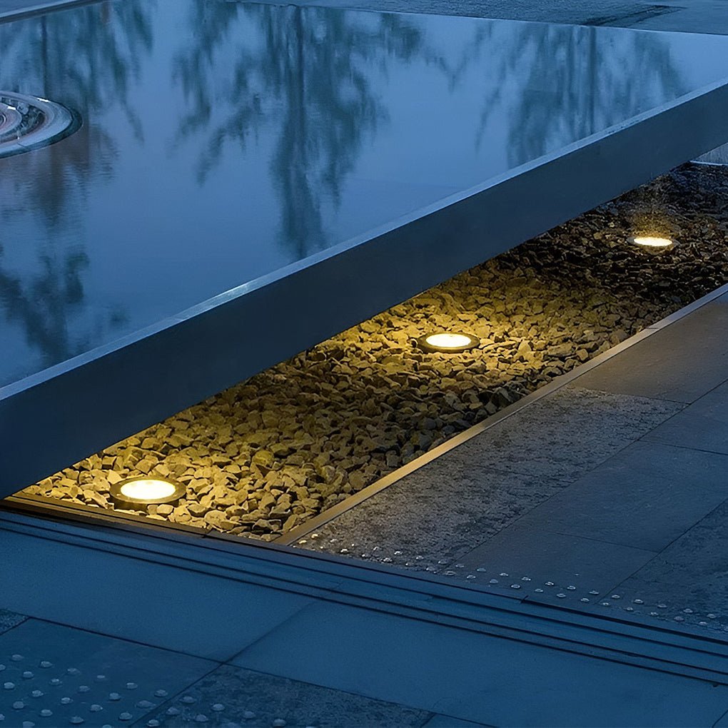 16 Pcs LED Recessed Deck Stair Lights Outdoor Step Lights Garden Lights In-ground Lights - Dazuma