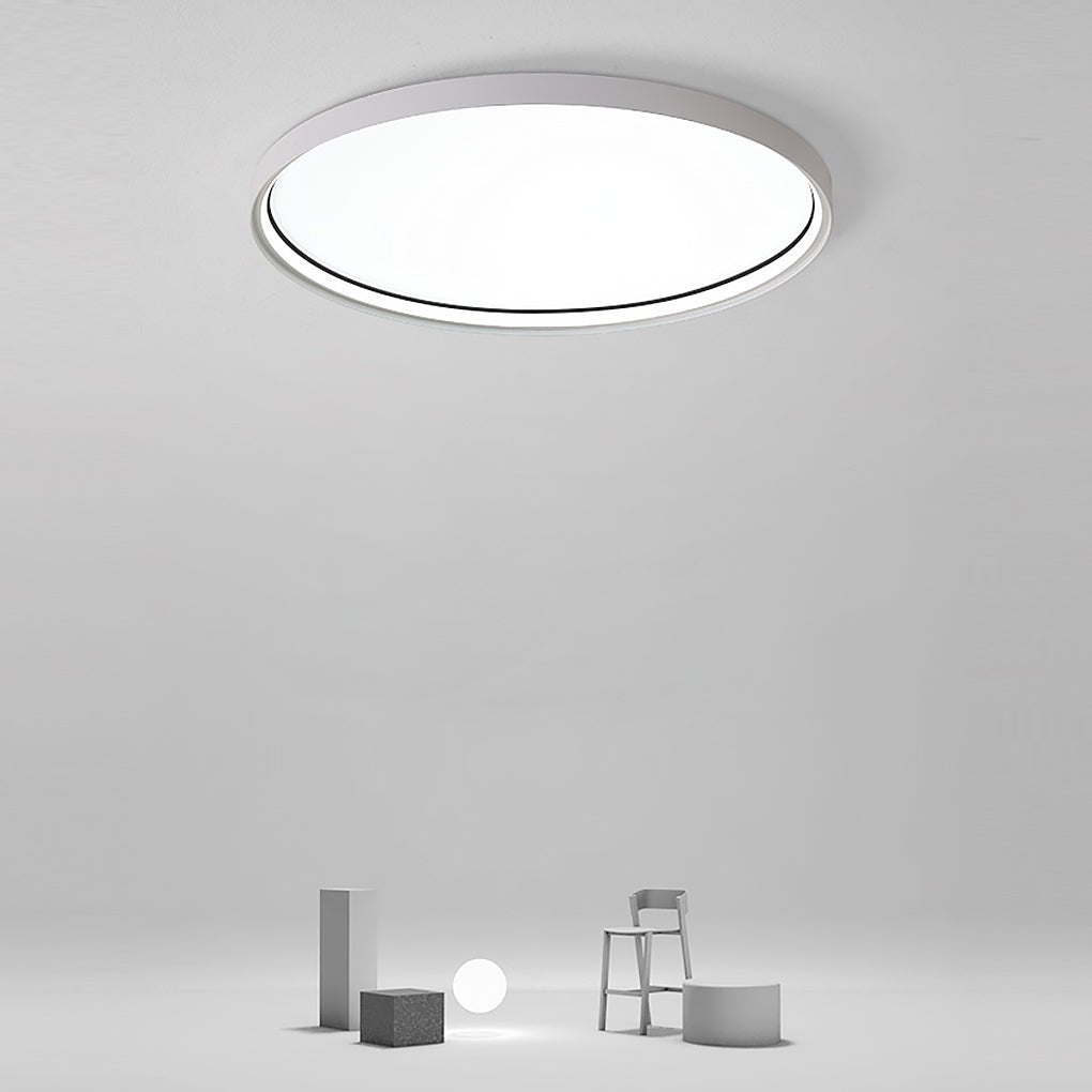 16'' Single LED Acrylic Circle Flush Mount Modern Lighting with Edge - Dazuma