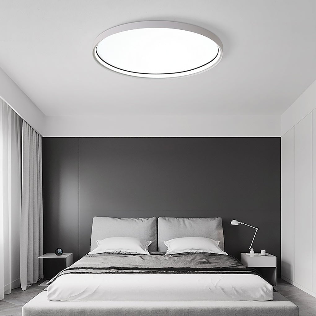 16'' Single LED Acrylic Circle Flush Mount Modern Lighting with Edge - Dazuma