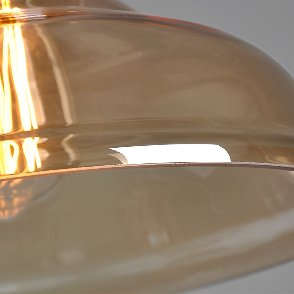 Retro Creative Glass Electroplated Smoke Gray Industrial Pendant Lamp