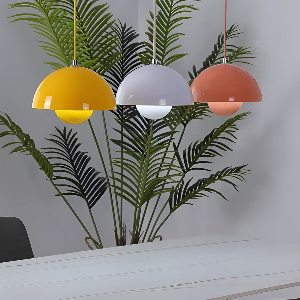 Creative Hemispherical Colorful Metal Nordic Island Light Pendant Lights - Dazuma