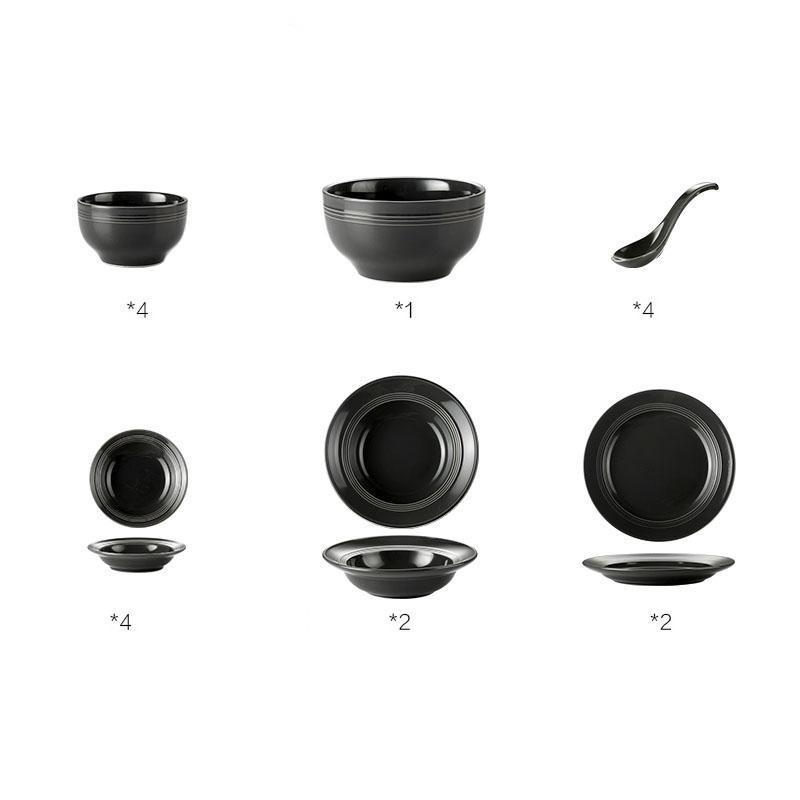 Farmhouse Ceramic Dinnerware Bowls Plates Set