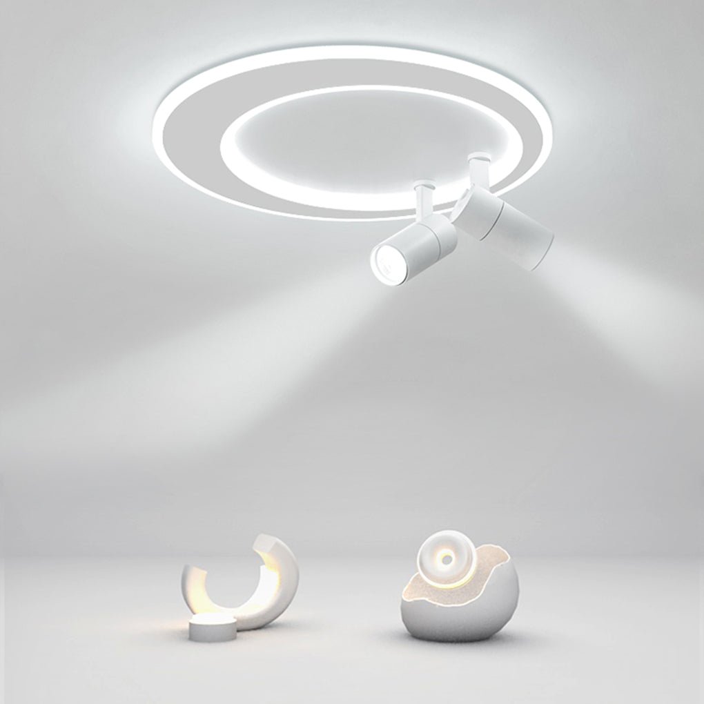 18'' LED Circular Flush Mount Modern Lighting with Spotlight - Dazuma