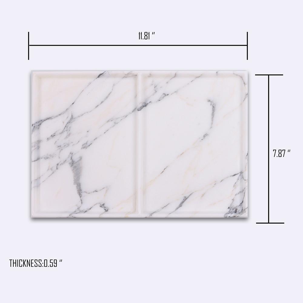 Marble Antique Serving Tray Decorative Serving Tray White Rectangle