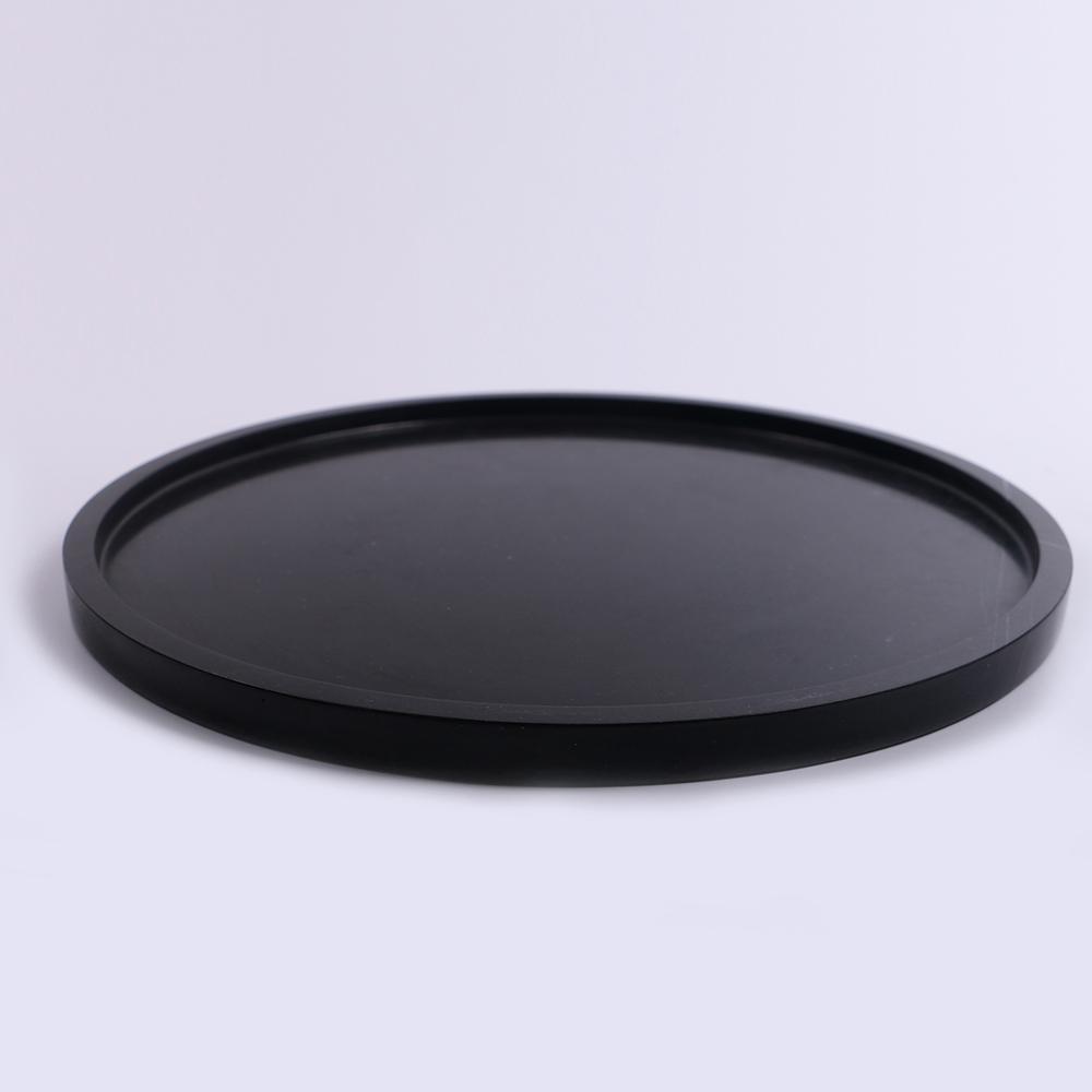 Marble Eating Tray Fruit Circle Serving Tray Fruit Platter Black Round