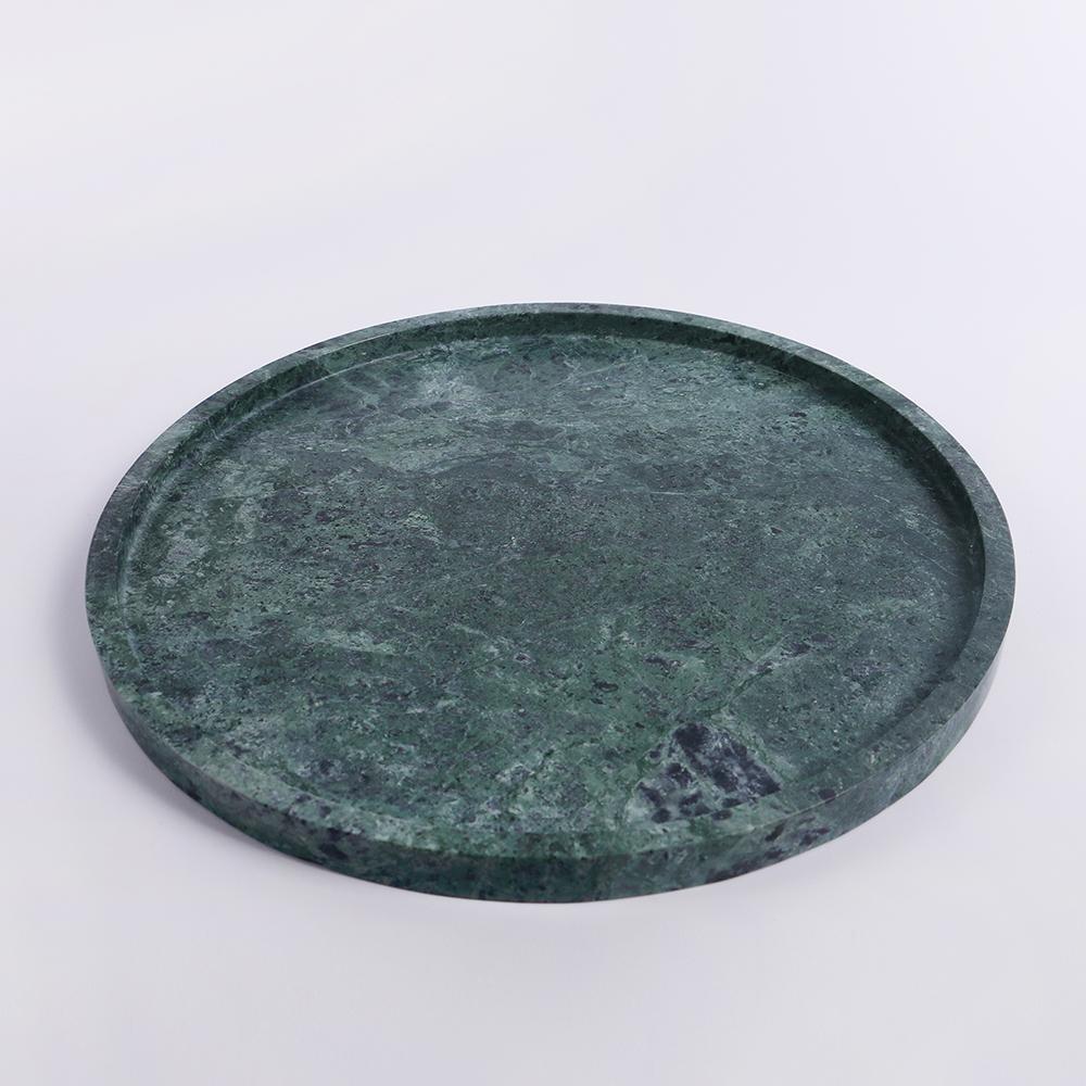 Marble Modern Serving Tray Coffee Table Sushi Fruit Platter Green Round