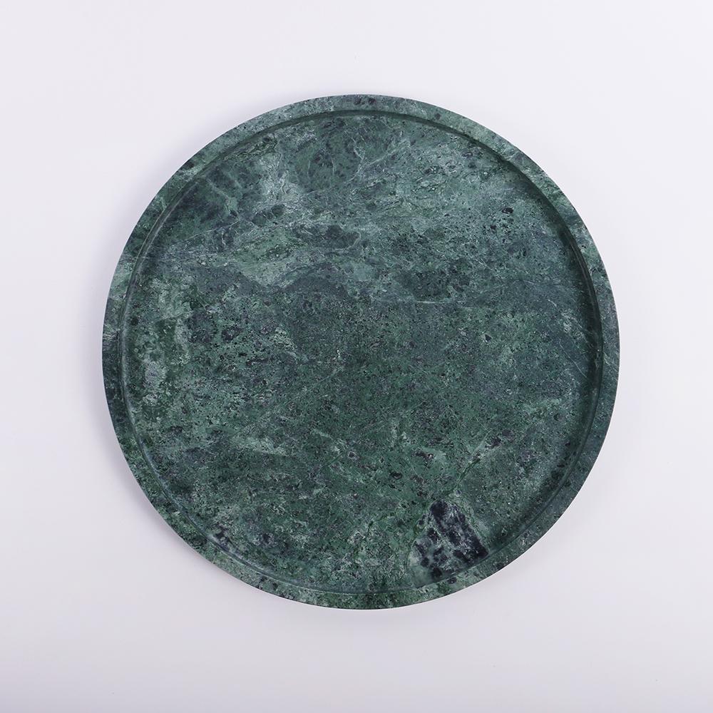 Marble Modern Serving Tray Coffee Table Sushi Fruit Platter Green Round