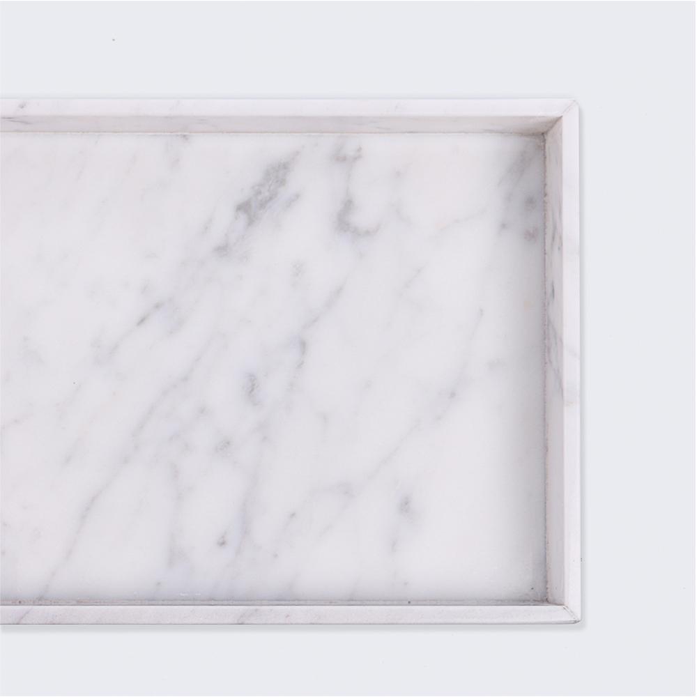 Marble Serving Tray for Tea Rustic Charcuterie Food Tray White Rectangle