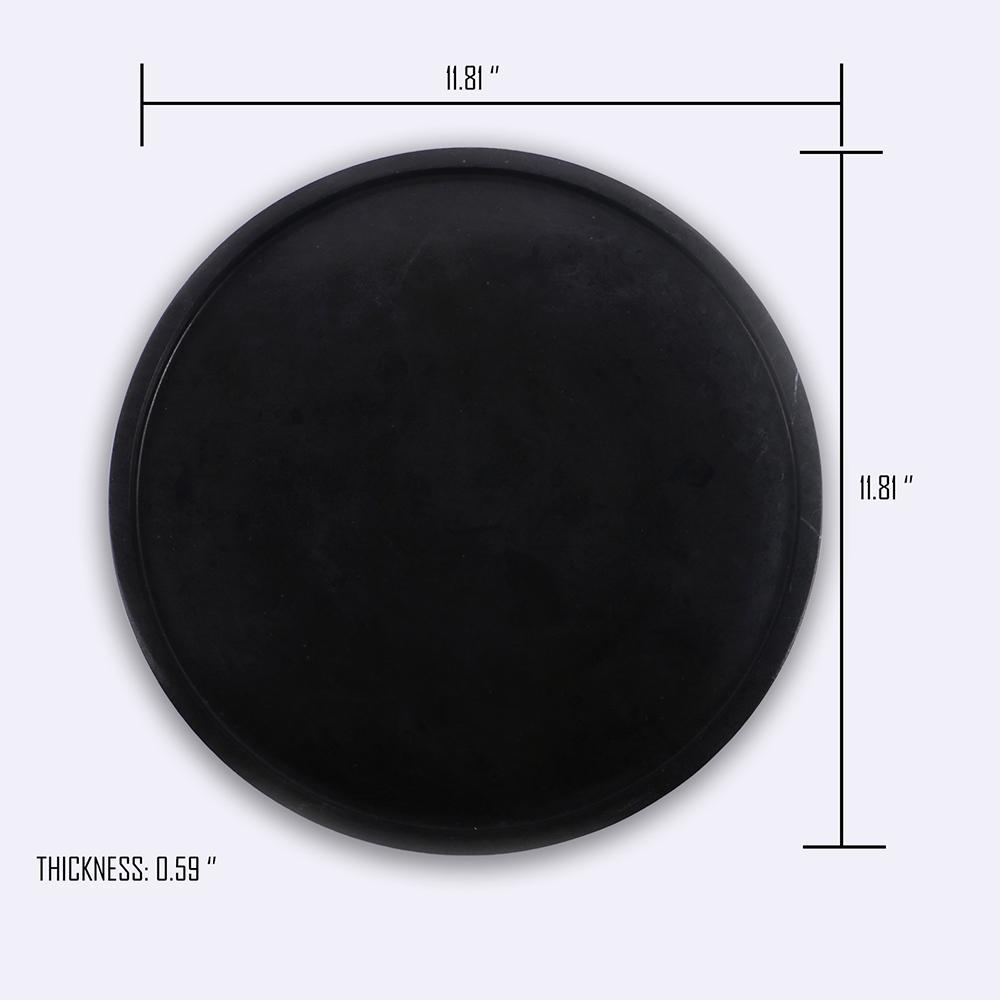 Marble Eating Tray Fruit Circle Serving Tray Fruit Platter Black Round