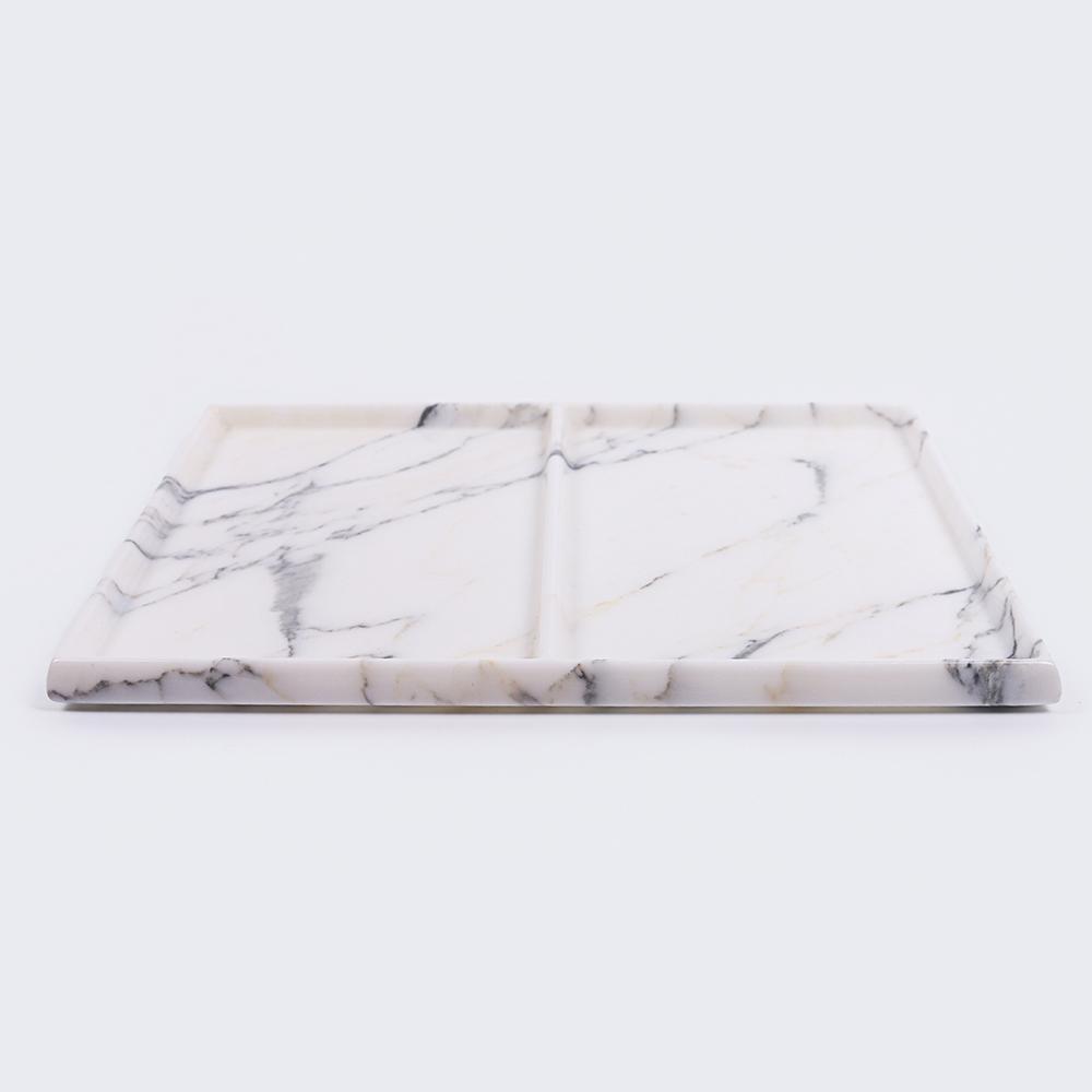 Marble Antique Serving Tray Decorative Serving Tray White Rectangle