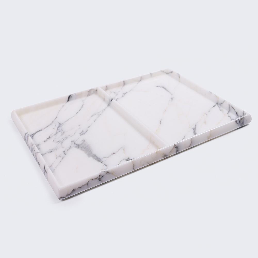 Marble Antique Serving Tray Decorative Serving Tray White Rectangle