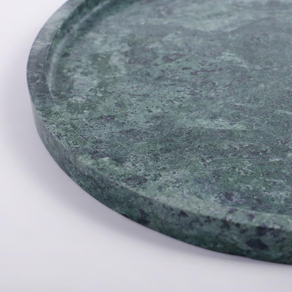 Marble Modern Serving Tray Coffee Table Sushi Fruit Platter Green Round