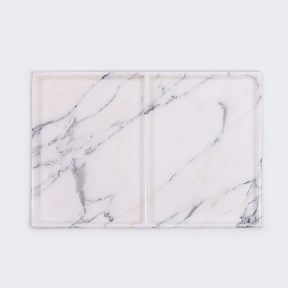 Marble Antique Serving Tray Decorative Serving Tray White Rectangle