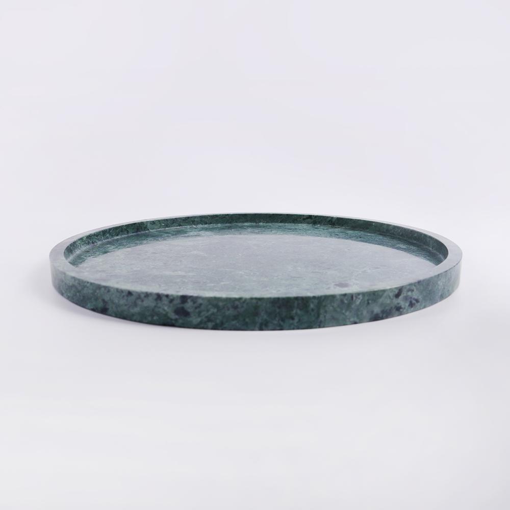 Marble Modern Serving Tray Coffee Table Sushi Fruit Platter Green Round