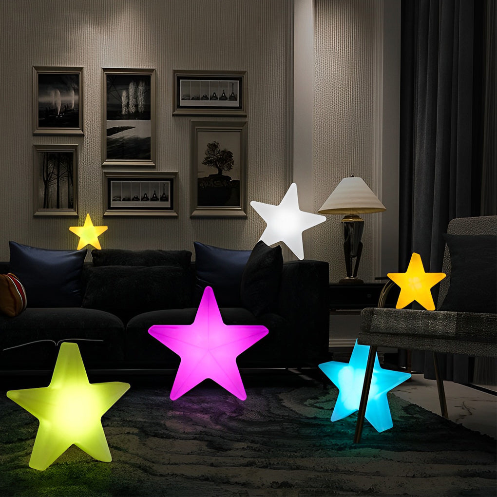 Colorful LED Stars USB Rechargeable 12V Modern Christmas Ornament Lights