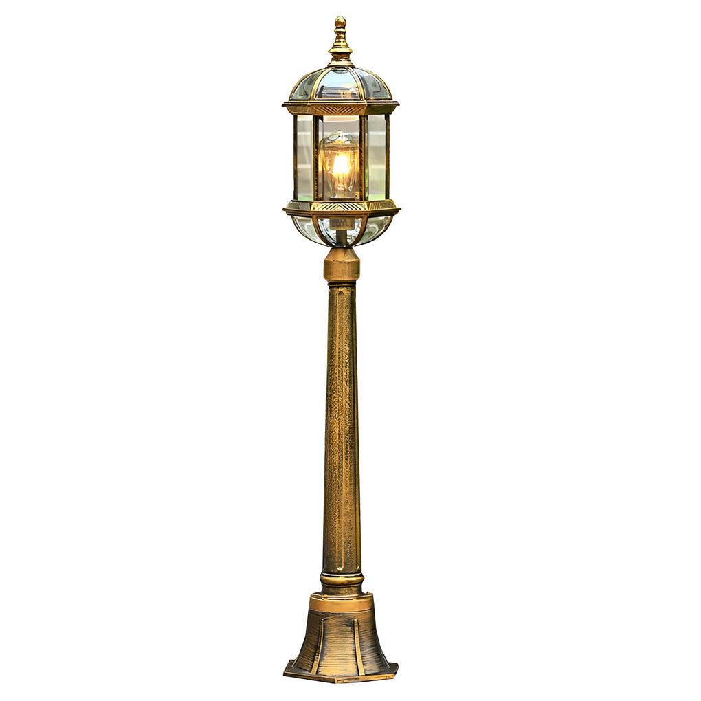 Vintage Golden LED Outdoor Pathway Light Luxury European-style Lawn Lamp
