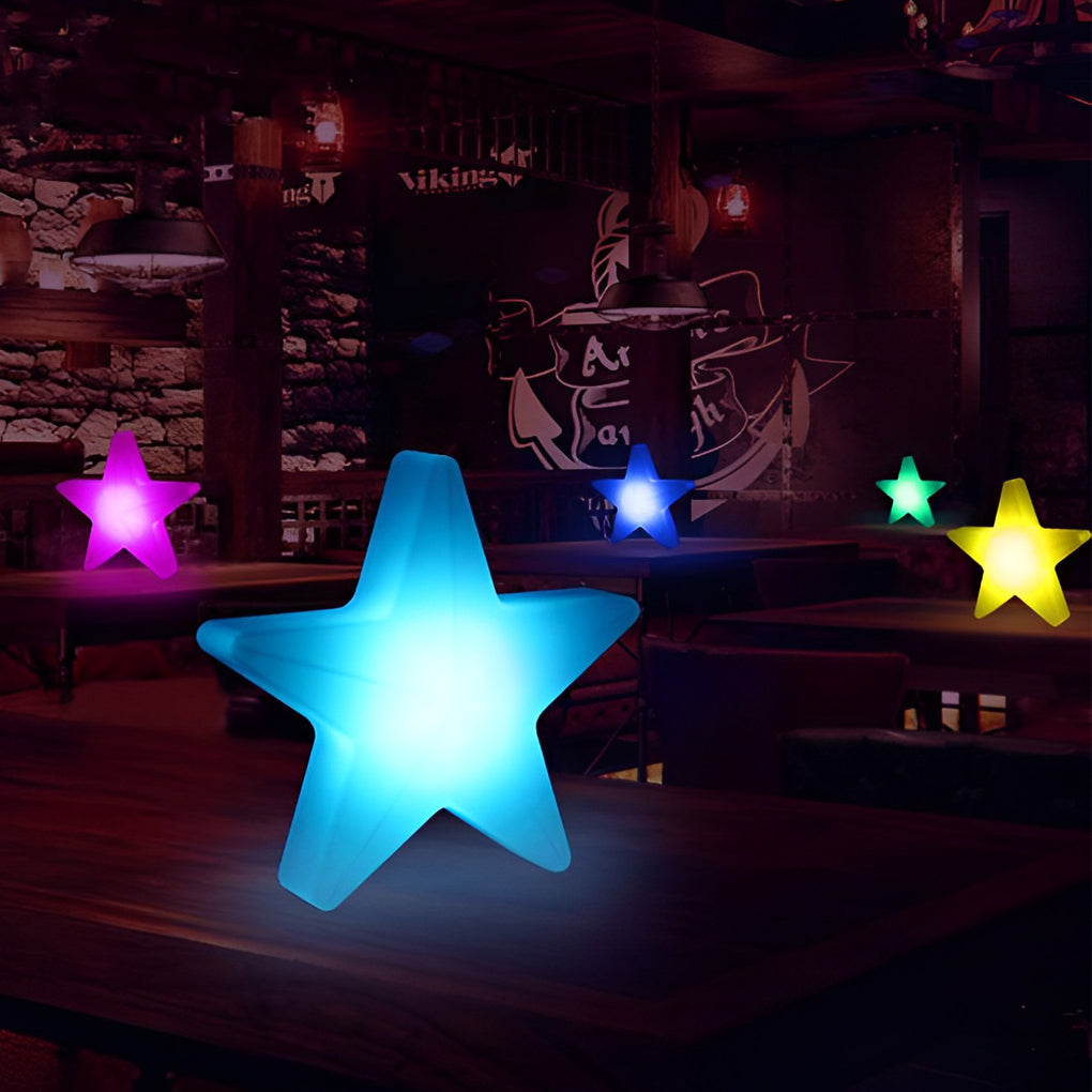 Colorful LED Stars USB Rechargeable 12V Modern Christmas Ornament Lights