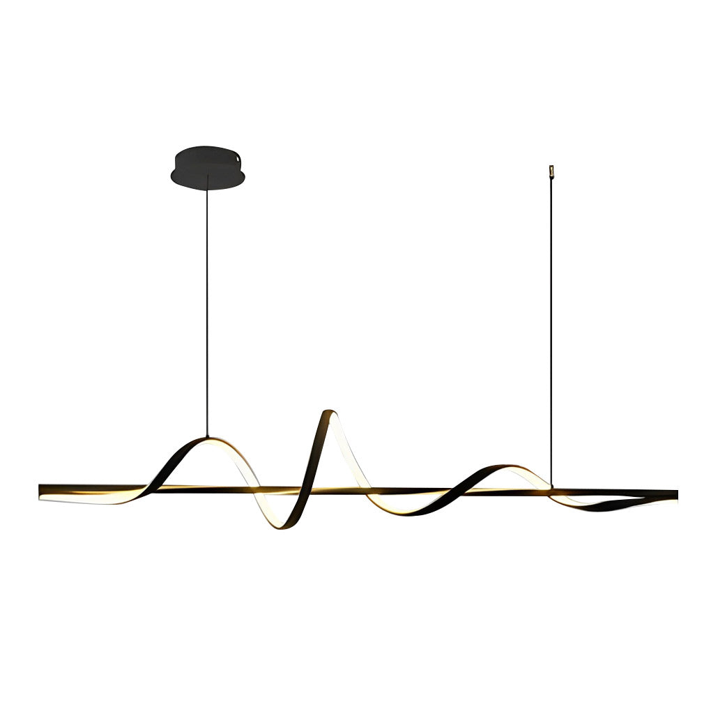 Wavy 360° Rotating Ring Three Step Dimming LED Nordic Chandelier Light