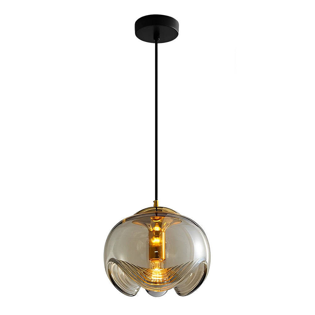 Retro Creative Electroplated Glass LED Modern Pendant Light Hanging Lamp
