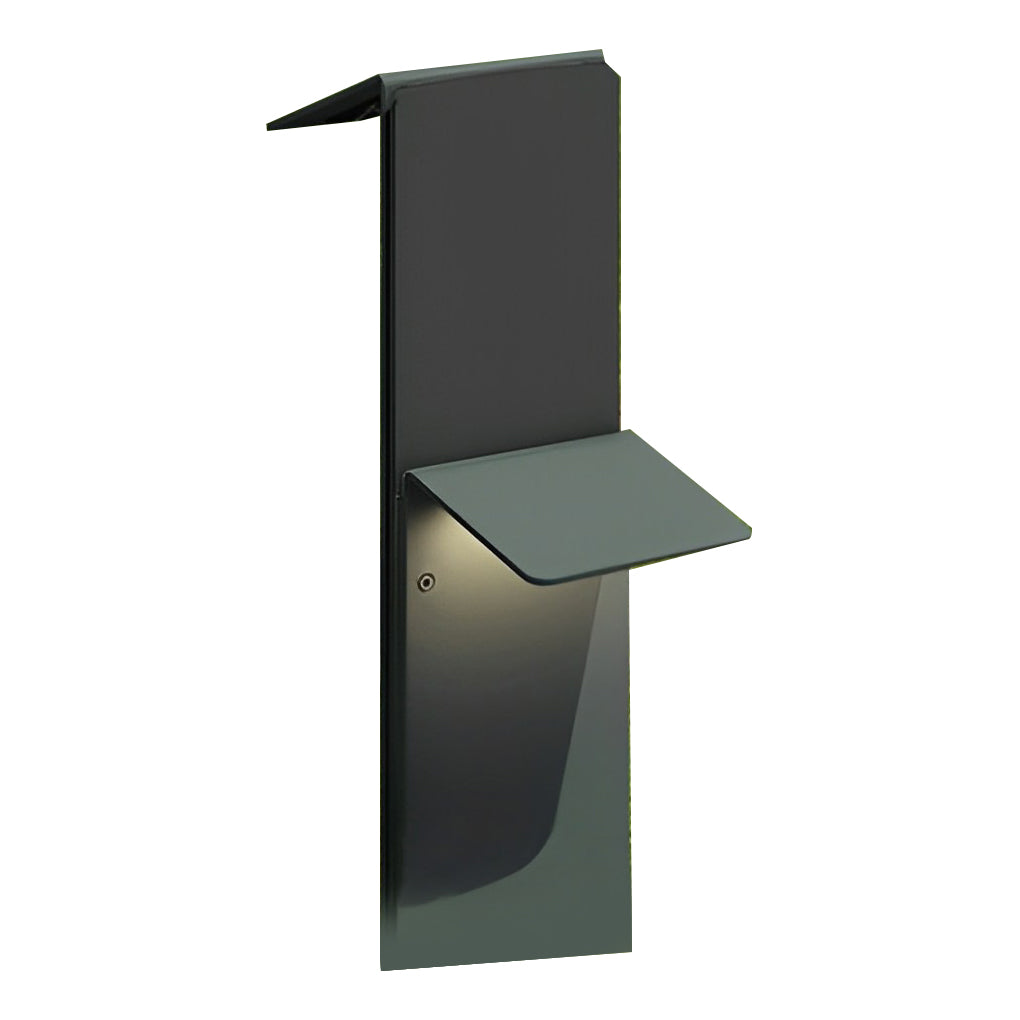 Modern Vertical LED Solar Pathway Lights Dual Panel Downlighting Design