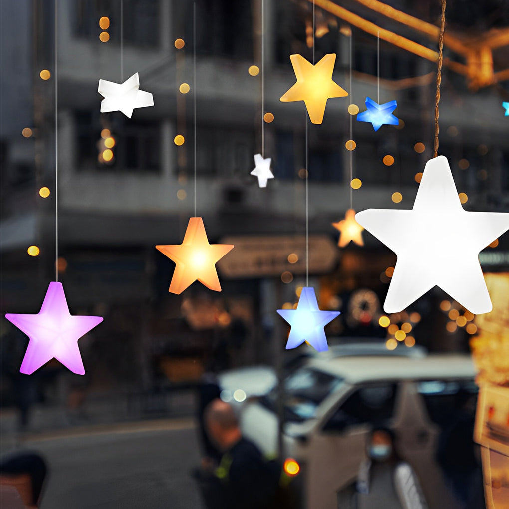 Colorful LED Stars USB Rechargeable 12V Modern Christmas Ornament Lights