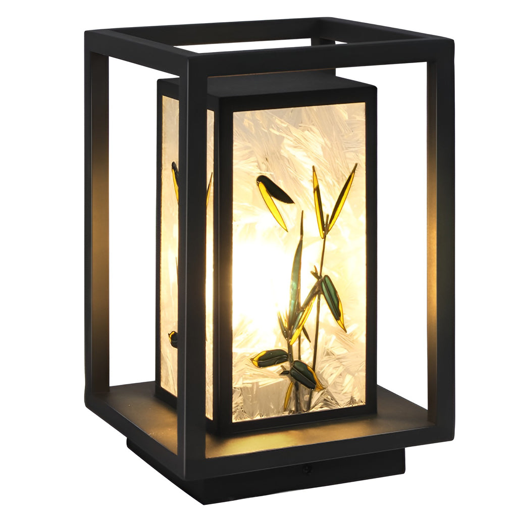 Artistic Solar LED Pathway Lights with Landscape Pattern