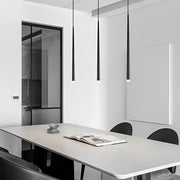 Minimalist Conical Long Tube Design COB Black Nordic Pendant Light - Dazuma