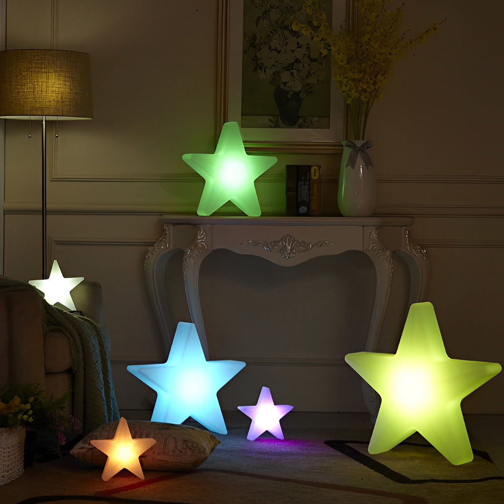 Colorful LED Stars USB Rechargeable 12V Modern Christmas Ornament Lights