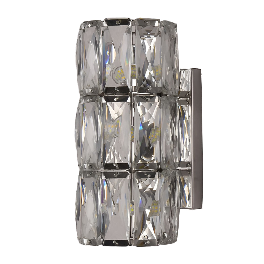 Cylindrical Crystal Three Step Dimming Light LED Modern Wall Sconces Lighting