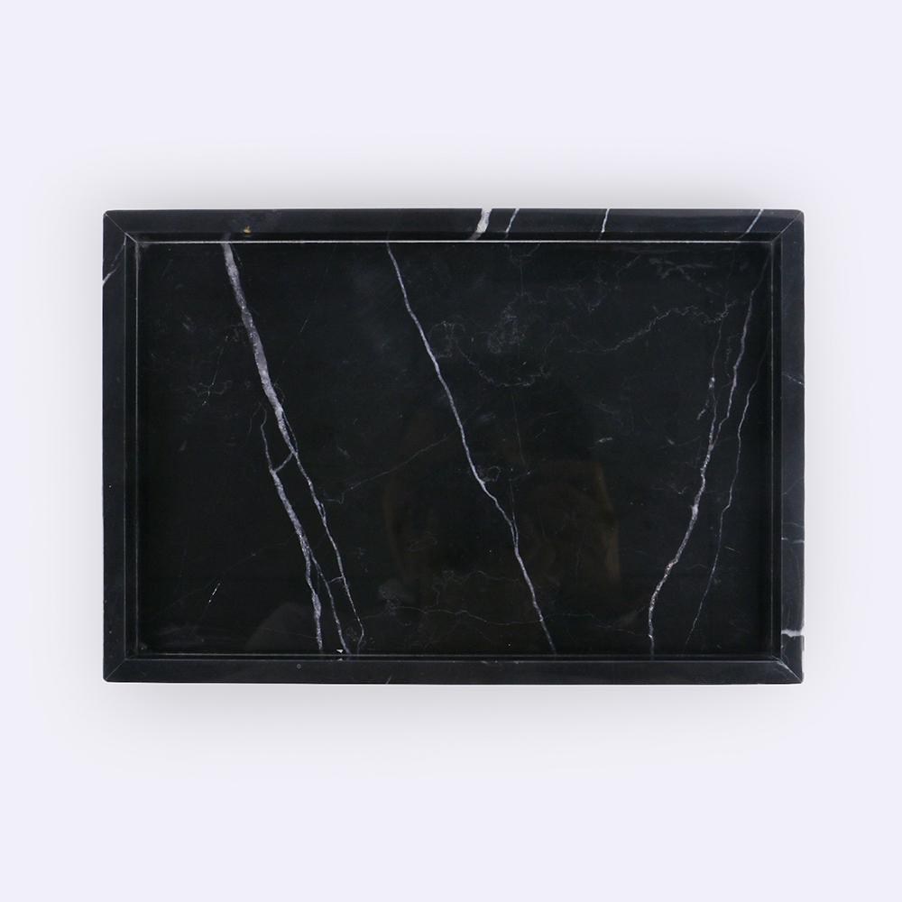 Black Marble Tray Kitchen Vegetable Charcuterie Tray Rectangular