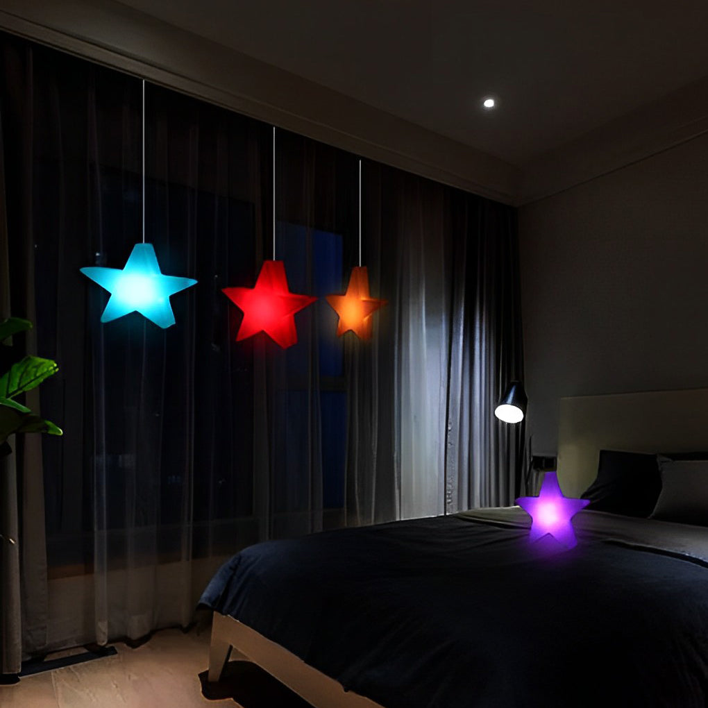 Colorful LED Stars USB Rechargeable 12V Modern Christmas Ornament Lights