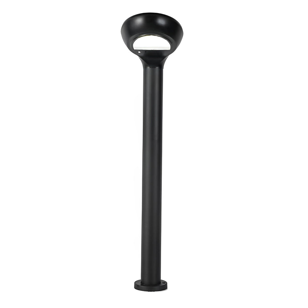 Minimalist Solar Powered Lawn Lights Sleek Aluminum Black Garden Lamp