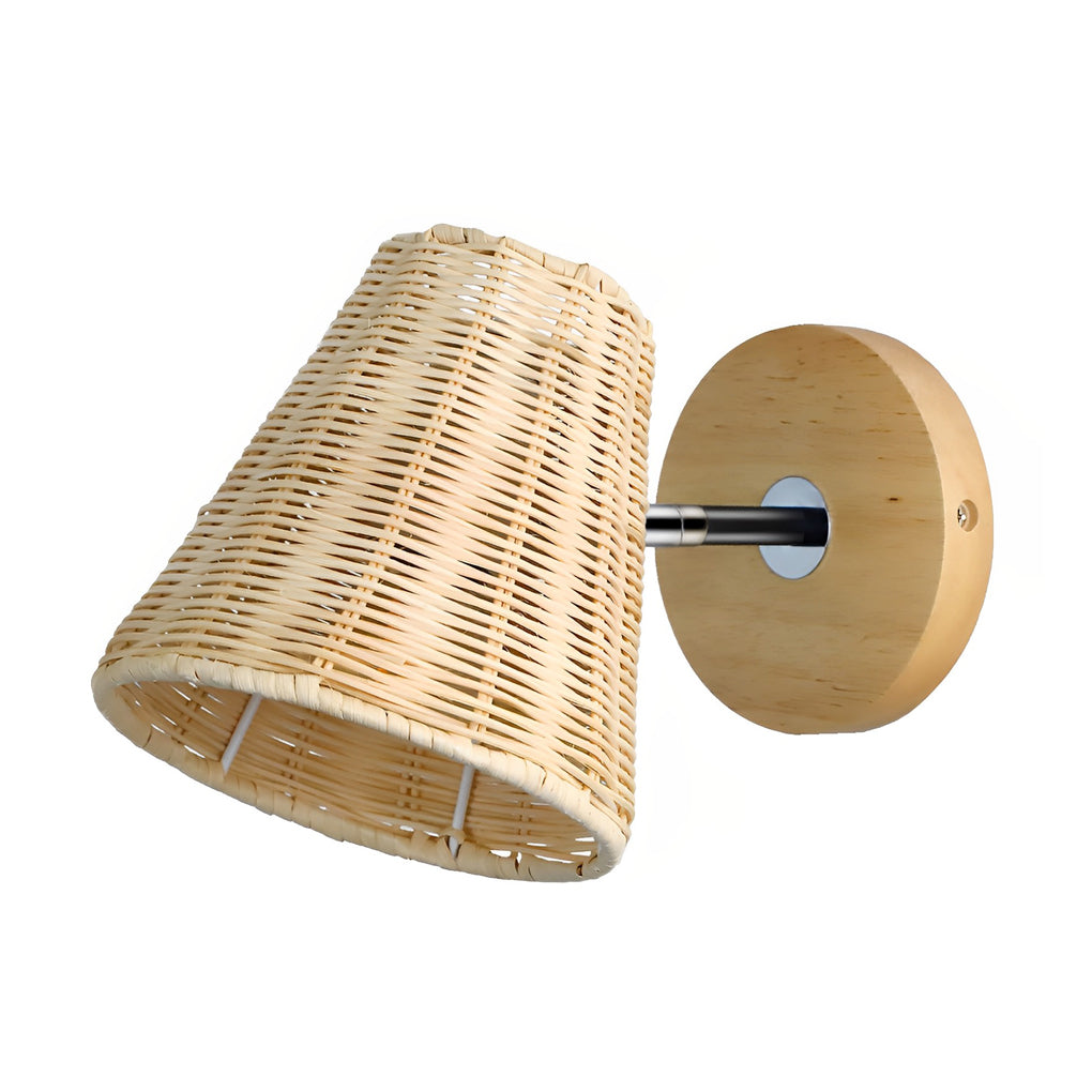 Minimalist Rattan Hand-woven 360° Adjustable Japanese-style Wall Lamp