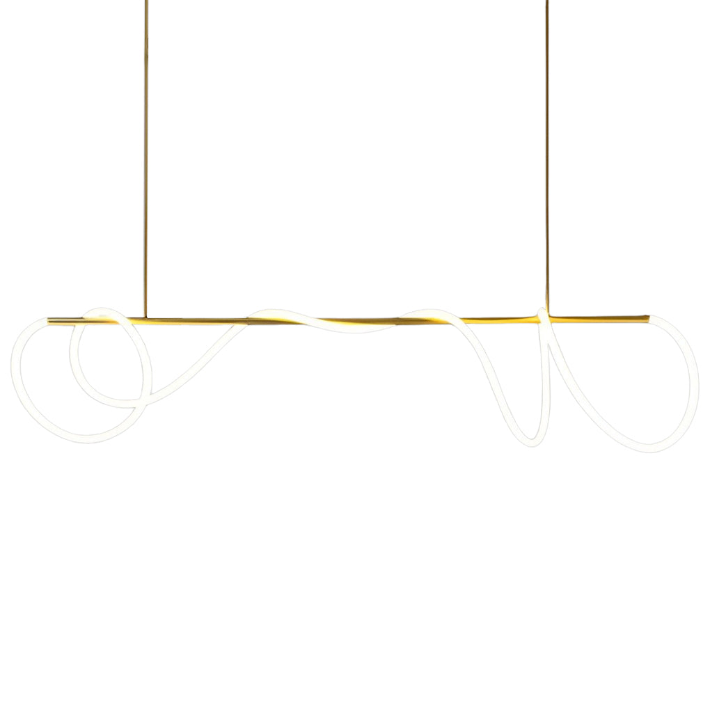 Creative LED Strip Electroplated Metal Modern Chandeliers Ceiling Lights