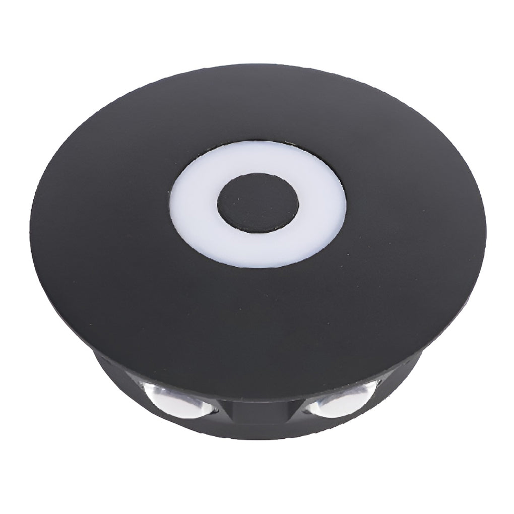 [Open-Box] Round Waterproof LED Black Modern Wall Washer Light Wall Sconce Lighting